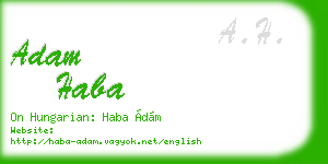 adam haba business card